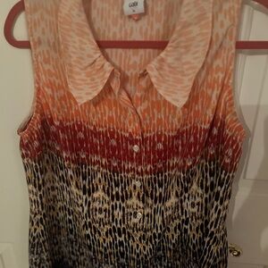 CAbi Multicolor Sleeveless Blouse